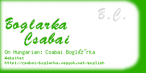 boglarka csabai business card